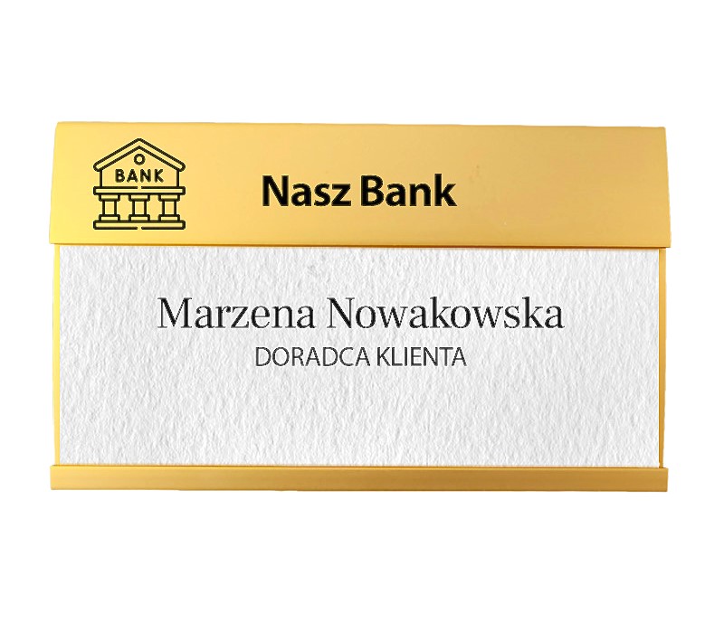 Name Badge with Window and Magnetic Closure